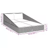  szürke polyrattan kerti ágy 110x200 cm