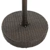  barna polyrattan kerti asztal 60,5 x 106 cm