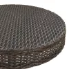  barna polyrattan kerti asztal 60,5 x 106 cm
