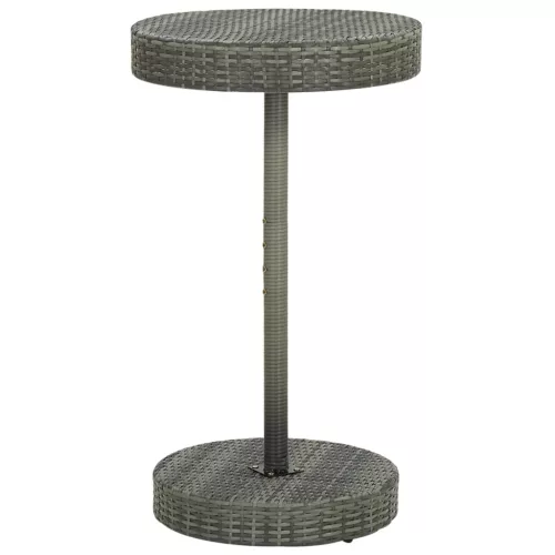  szürke polyrattan kerti asztal 60,5 x 106 cm
