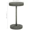  szürke polyrattan kerti asztal 60,5 x 106 cm