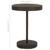  barna polyrattan kerti asztal 75,5 x 106 cm