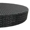  fekete polyrattan kerti asztal 75,5 x 106 cm