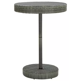  szürke polyrattan kerti asztal 75,5 x 106 cm