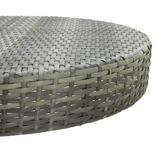  szürke polyrattan kerti asztal 75,5 x 106 cm