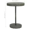  szürke polyrattan kerti asztal 75,5 x 106 cm