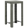  szürke polyrattan kerti bárasztal 60,5 x 60,5 x 110,5 cm