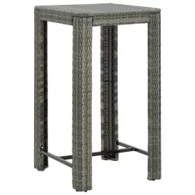  szürke polyrattan kerti bárasztal 60,5 x 60,5 x 110,5 cm