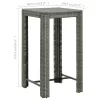  szürke polyrattan kerti bárasztal 60,5 x 60,5 x 110,5 cm