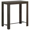  barna polyrattan kerti bárasztal 100 x 60,5 x 110,5 cm