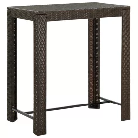  barna polyrattan kerti bárasztal 100 x 60,5 x 110,5 cm