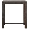  barna polyrattan kerti bárasztal 100 x 60,5 x 110,5 cm
