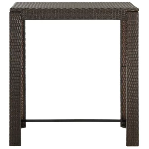 barna polyrattan kerti bárasztal 100 x 60,5 x 110,5 cm