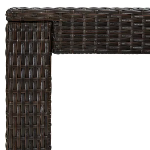  barna polyrattan kerti bárasztal 100 x 60,5 x 110,5 cm