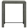  szürke polyrattan kerti bárasztal 100 x 60,5 x 110,5 cm
