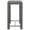  szürke polyrattan kerti bárasztal 100 x 60,5 x 110,5 cm