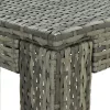  szürke polyrattan kerti bárasztal 100 x 60,5 x 110,5 cm