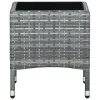  szürke polyrattan kerti asztal 40 x 40 x 45 cm 