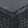  fekete polyrattan kerti asztal 75 x 40 x 37 cm