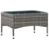  szürke polyrattan dohányzóasztal 60 x 40 x 36 cm