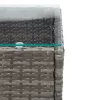  szürke polyrattan dohányzóasztal 60 x 40 x 36 cm