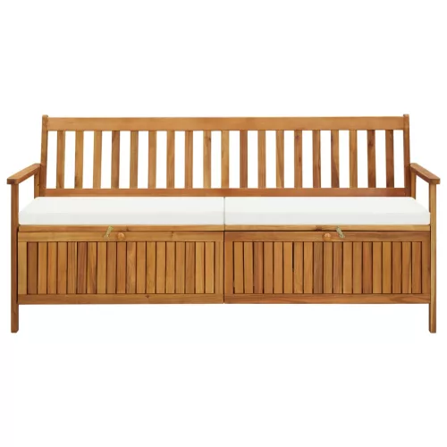  tömör akácfa tárolópad párnával 170 cm