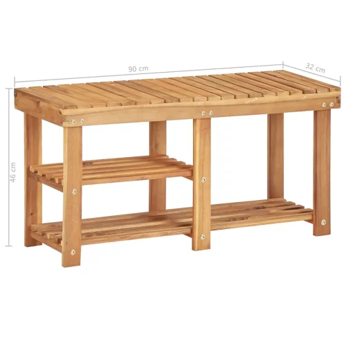  tömör akácfa cipőtartó 90 x 32 x 46 cm