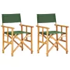  2 db zöld tömör akácfa rendezői szék