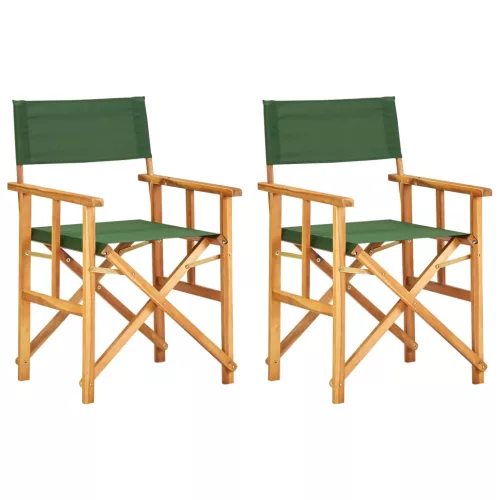  2 db zöld tömör akácfa rendezői szék