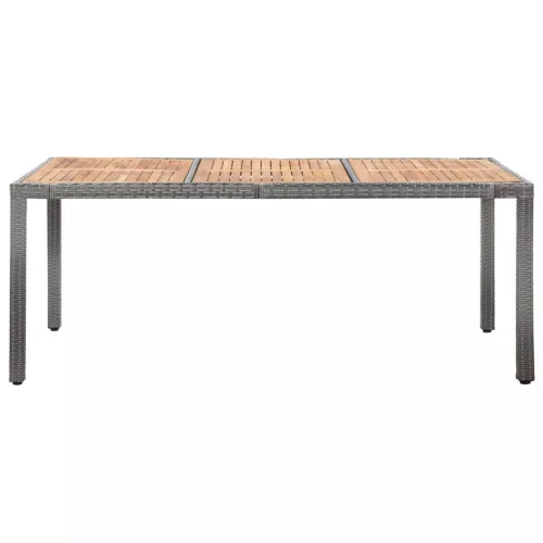  9 részes szürke polyrattan kültéri étkezőgarnitúra párnákkal