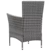 9 részes szürke polyrattan kültéri étkezőgarnitúra párnákkal