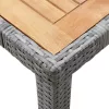  7-részes szürke polyrattan kültéri étkezőgarnitúra párnákkal