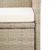 9 részes bézs polyrattan kültéri étkezőszett párnákkal