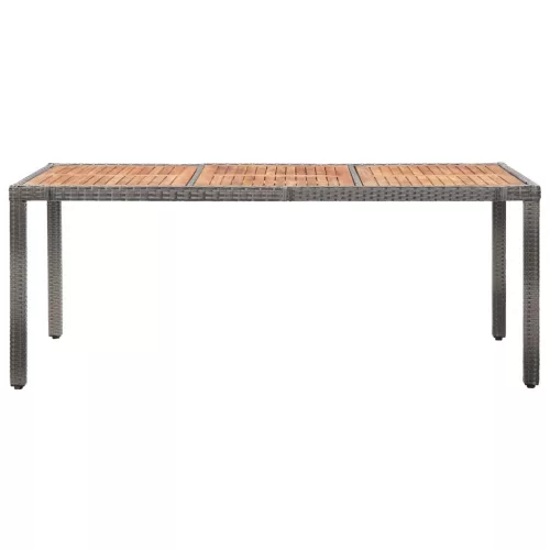  9-részes szürke polyrattan kültéri étkezőgarnitúra párnákkal