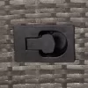  9-részes szürke polyrattan kültéri étkezőgarnitúra párnákkal
