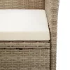 2 db bézs polyrattan kültéri szék párnával