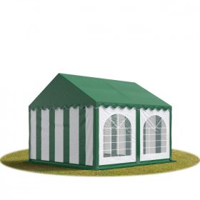   TP 4x4m erősített rendezvénysátor, PVC 750 - fehér-zöld