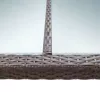  barna polyrattan kültéri étkezőasztal 200 x 150 x 74 cm