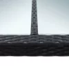 fekete polyrattan kültéri étkezőasztal 200 x 150 x 74 cm