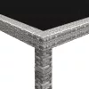  szürke polyrattan kültéri étkezőasztal 200 x 150 x 74 cm