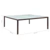  barna polyrattan kerti étkezőasztal 200 x 200 x 74 cm