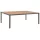  szürke polyrattan és akácfa kerti asztal 200 x 150 x 74 cm