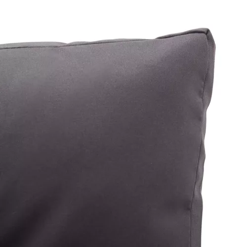  kétszemélyes szürke polyrattan kerti kanapé párnákkal 124 cm