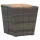  szürke polyrattan és tömör akácfa teázóasztal 41,5x41,5x43 cm