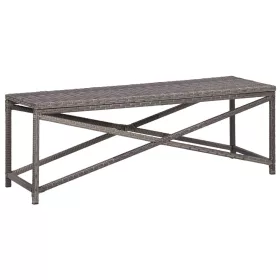  szürke polyrattan kerti pad 120 cm