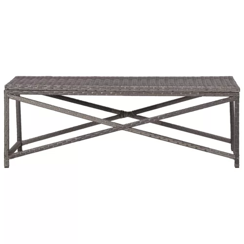  szürke polyrattan kerti pad 120 cm