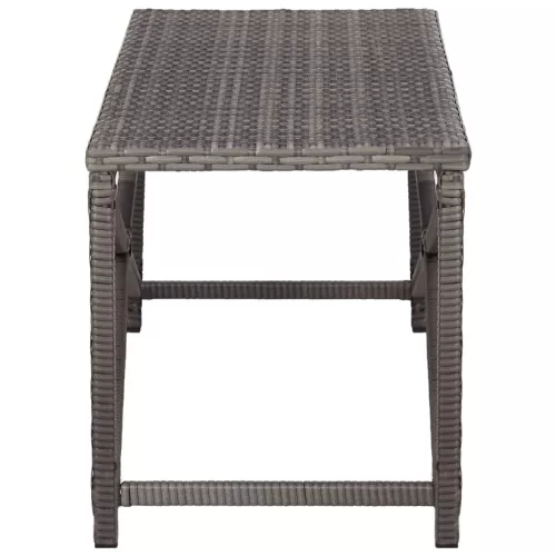  szürke polyrattan kerti pad 120 cm