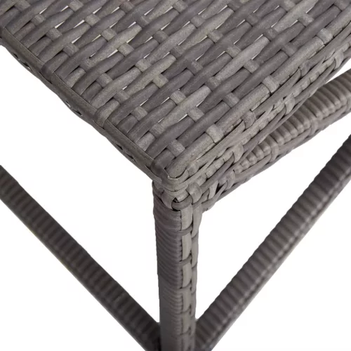  szürke polyrattan kerti pad 120 cm