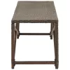  barna polyrattan kerti pad 120 cm