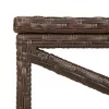  barna polyrattan kerti pad 120 cm